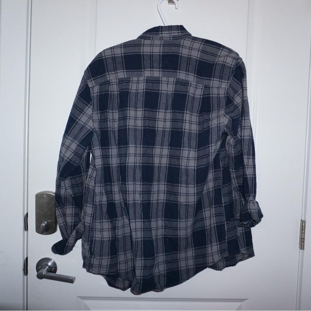 Blue plaid button down - Picture 2 of 2